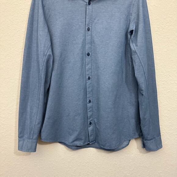 LULULEMON Commission Shirt Slate Blue Button Up LS Work Minimalist - Picture 5 of 9